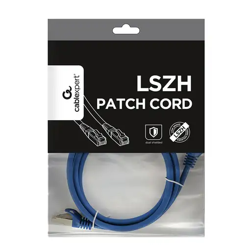 Gembird PP6A-LSZHCU-B-1.5M cable de red Azul 1,5 m Cat6a
