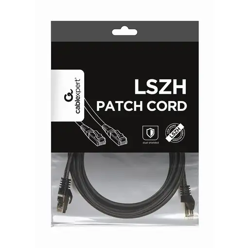 Gembird PP6A-LSZHCU-BK-3M cable de red Negro Cat6a S/FTP (S-STP)