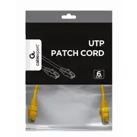Gembird PP6U-0.25M/Y cable de red Amarillo 0,25 m Cat6 U/UTP (UTP)