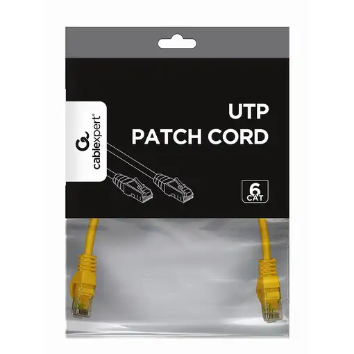 Gembird PP6U-0.25M/Y cable de red Amarillo 0,25 m Cat6 U/UTP (UTP)