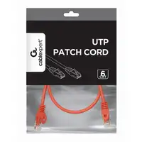 Gembird PP6U-0.5M cable de red Rojo 0,5 m Cat6 U/UTP (UTP)
