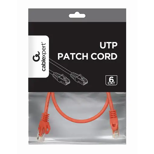 Gembird PP6U-0.5M cable de red Rojo 0,5 m Cat6 U/UTP (UTP)