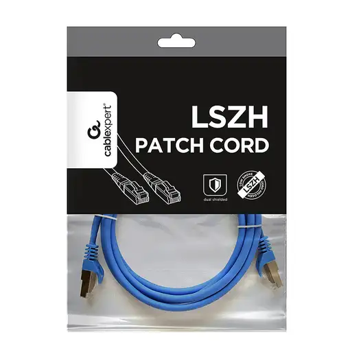 Gembird PP6A-LSZHCU-B-2M cable de red Azul Cat6a S/FTP (S-STP)