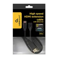 Gembird CC-HDMI4X-0.5M cable HDMI 0,5 m HDMI tipo A (Estándar) Negro
