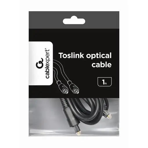 Gembird Toslink, 1m cable de audio Negro