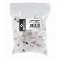 Gembird PLUG3UP6/50 conector RJ-45 Transparente