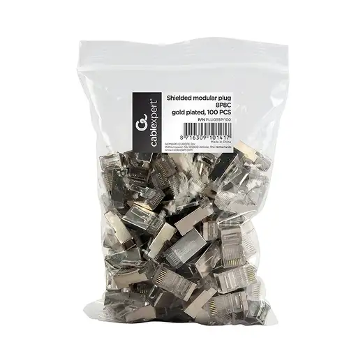 Gembird PLUG5SP/100 conector RJ-45 Transparente