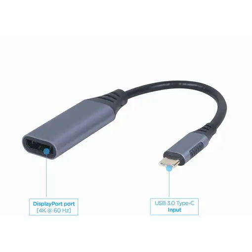 Cablexpert A-USB3C-DPF-01 adaptador de cable de vídeo 0,15 m USB Tipo C DisplayPor