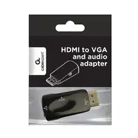 Gembird A-HDMI-VGA-02 cambiador de género para cable VGA (D-Sub) Negro