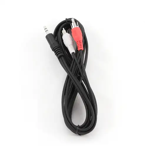 Gembird 2.5m, 3.5mm/2xRCA, M/M cable de audio 2,5 m 3,5mm Negro, Rojo, Blanco