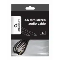 Gembird CCAP-444-1M cable de audio 3,5mm Negro