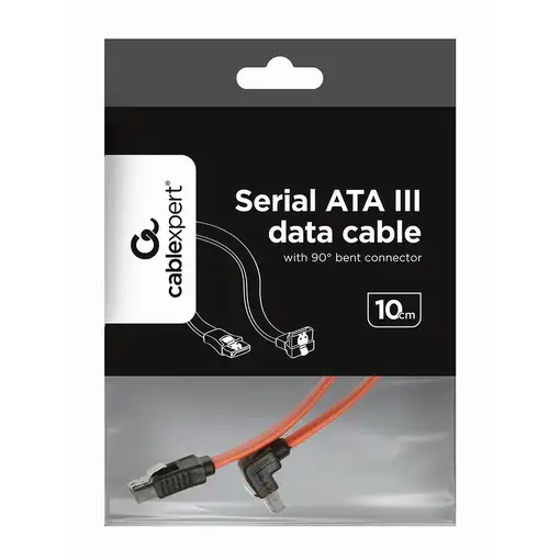 Gembird CC-SATAM-DATA90 cable de SATA 0,5 m Negro, Rojo