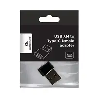 Gembird A-USB2-AMCF-02 cambiador de género para cable USB A USB C Negro
