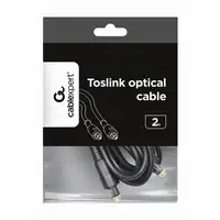 Gembird Toslink, 2m cable de audio Negro