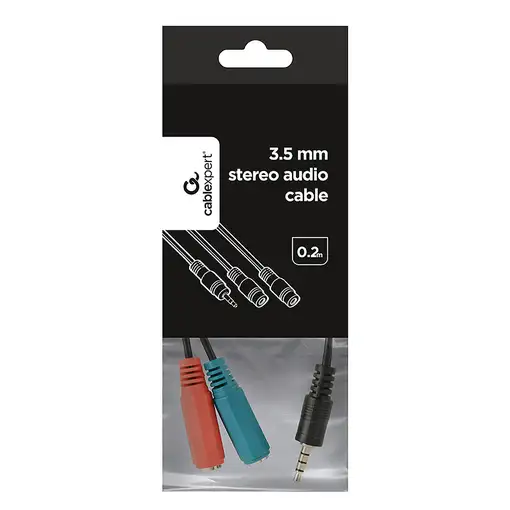 Gembird CCA-417 cable de audio 0,2 m 3,5mm 2 x 3.5mm Negro