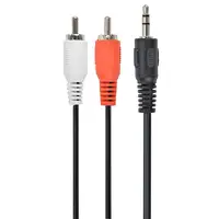 Gembird 1.5m, 3.5mm/2xRCA, M/M cable de audio 1,5 m 3,5mm Negro, Rojo, Blanco
