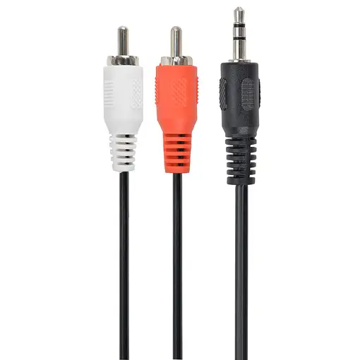 Gembird 1.5m, 3.5mm/2xRCA, M/M cable de audio 1,5 m 3,5mm Negro, Rojo, Blanco