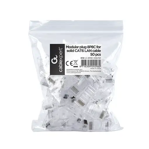Gembird LC-8P8C-002/10 conector RJ-45 Transparente