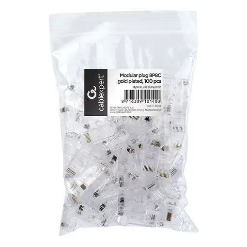 Cablexpert PLUG3UP6/100 conector 1 Transparente