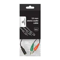 Gembird CCA-418 cable de audio 0,2 m 3,5mm 2 x 3.5mm Negro, Verde, Rojo