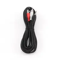 Gembird 5m, 3.5mm/2xRCA, M/M cable de audio 3,5mm Negro, Rojo, Blanco