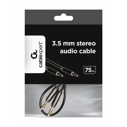 Gembird Cable CCAP-444-0.75M (Mini Jack M - Mini Jack M; 0,75m; black color) cable