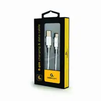 Gembird CCB-MUSB2B-AMLM-6-S cable de conector Lightning 1,8 m Plata