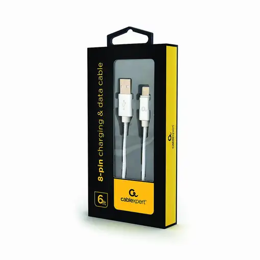 Gembird CCB-MUSB2B-AMLM-6-S cable de conector Lightning 1,8 m Plata