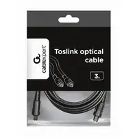 Gembird Toslink, 3m cable de audio Negro