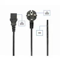 Gembird PC-186-VDE-10M cable de transmisión Negro CEE7/4 C14 acoplador