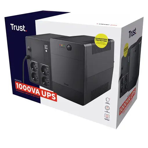 Trust Paxxon sistema de alimentación ininterrumpida (UPS) 1 kVA 600 W 4 salidas AC