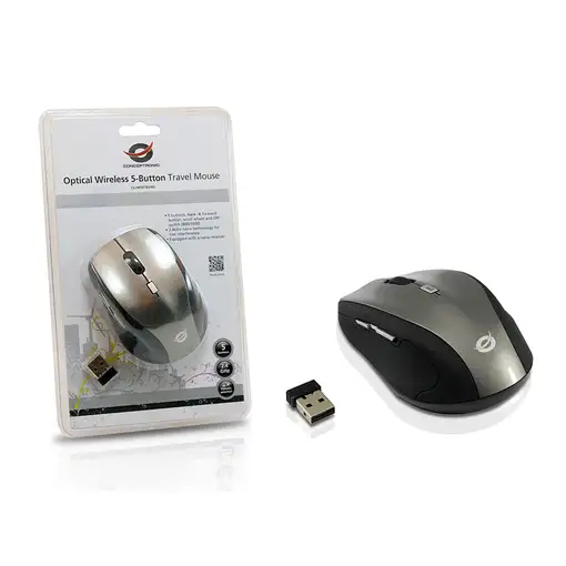 Conceptronic CLLM5BTRVWL ratón Viajes mano derecha RF inalámbrico Óptico 1600 DPI
