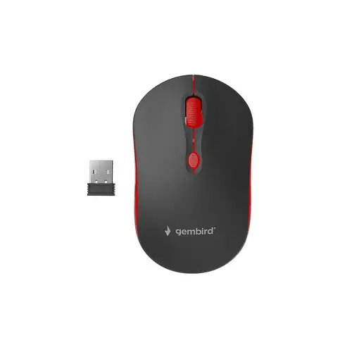 Gembird WIRELESS OPTICAL MOUSE MUSW-4B-03-R 1600DP - Maus ratón Oficina Ambidextro
