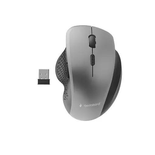 Gembird MUSW-6B-02-BG ratón Oficina mano derecha RF inalámbrico Óptico 1600 DPI