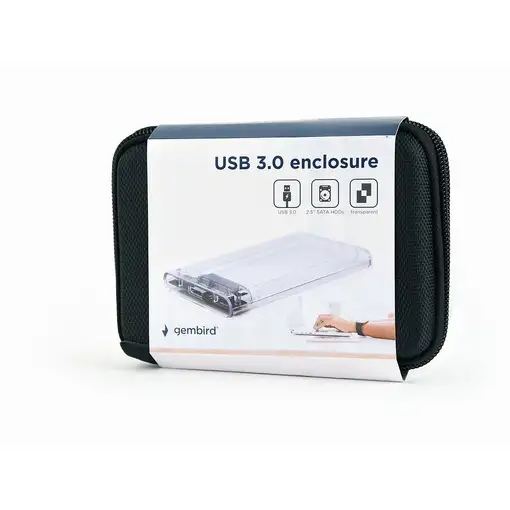 Gembird EE2-U3S9-6 caja para disco duro externo Caja de disco duro (HDD) Transpare