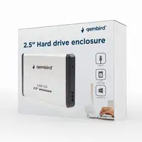 Gembird EE2-U3S-2-S caja para disco duro externo Caja de disco duro (HDD) Plata 2.