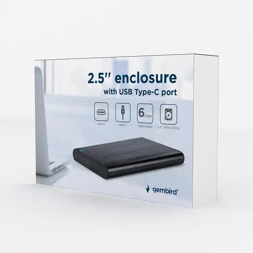 Gembird EE2-U3S-6 caja para disco duro externo Carcasa de disco duro/SSD Negro 2.5