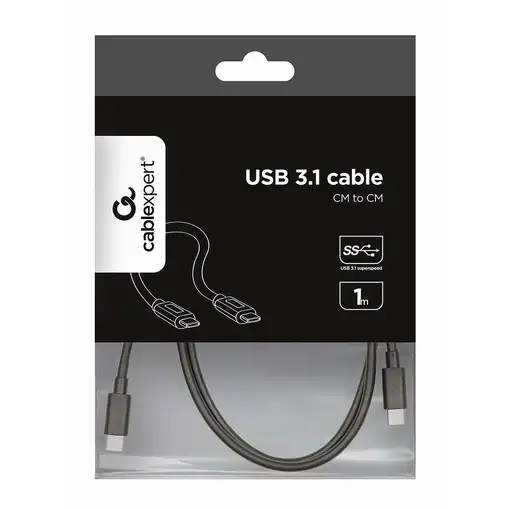 Gembird CCP-USB3.1-CMCM-1M cable USB USB 3.2 Gen 1 (3.1 Gen 1) USB C Negro