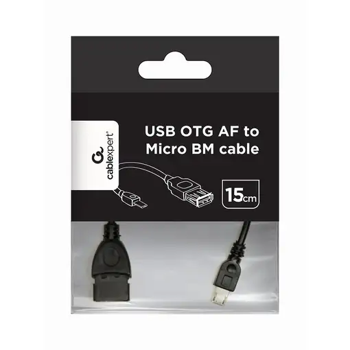 Gembird USB A - Micro-USB B, 0.15m cable USB USB 2.0 0,15 m Negro