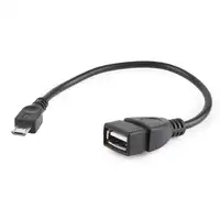 Gembird USB A - Micro-USB B, 0.15m cable USB USB 2.0 0,15 m Negro