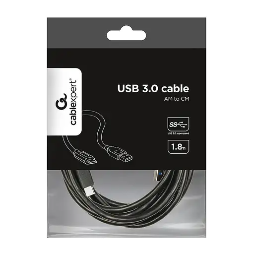 Gembird CCP-USB3-AMCM-6 cable USB USB 3.2 Gen 1 (3.1 Gen 1) 1,8 m USB C USB A Negr