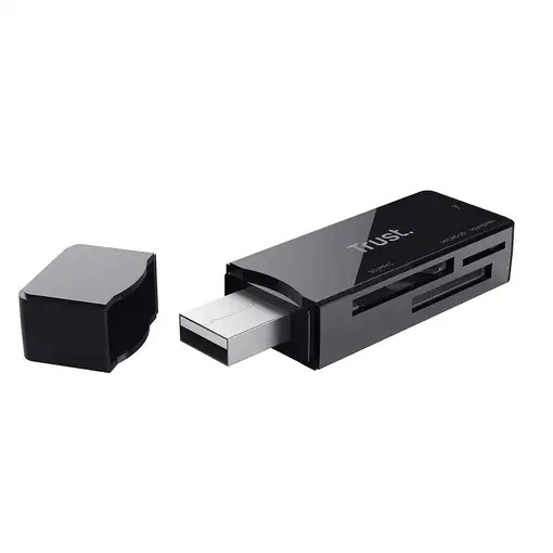 Trust NANGA lector de tarjeta USB 3.2 Gen 1 (3.1 Gen 1) Type-A Negro
