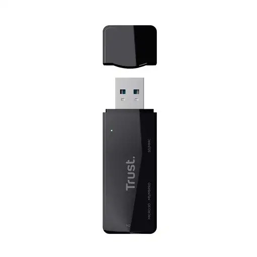 Trust NANGA lector de tarjeta USB 3.2 Gen 1 (3.1 Gen 1) Type-A Negro