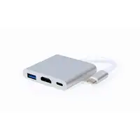 Gembird A-CM-HDMIF-02-SV Adaptador gráfico USB Plata