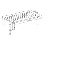Gembird MS-TABLE-01 soporte para monitor Escritorio Negro