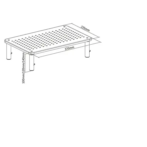 Gembird MS-TABLE-01 soporte para monitor Escritorio Negro