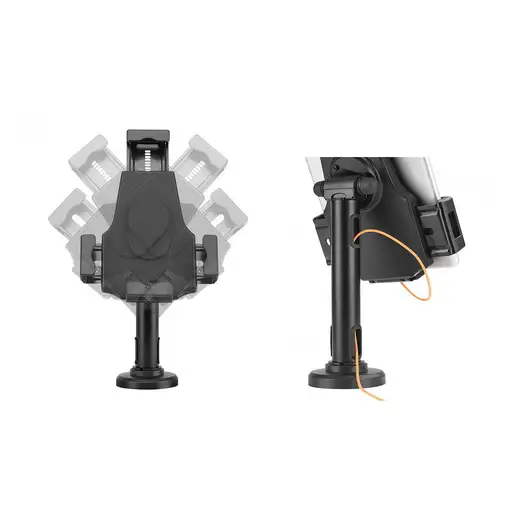AISENS Soporte Antirobo de Sobremesa / Pared Ajustable (1 Pivote) para Tablet, Neg