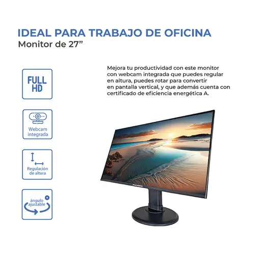 PUNTO INFORMÁTICO PiP2700V LED display 68,6 cm (27") 1920 x 1080 Pixeles Full HD N