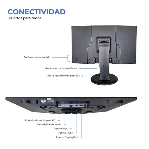 PUNTO INFORMÁTICO PiP2700V LED display 68,6 cm (27") 1920 x 1080 Pixeles Full HD N