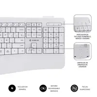 SUBBLIM Teclado con ratón COMBO DUAL OFFICE PROWAVE WHITE